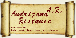Andrijana Ristanić vizit kartica